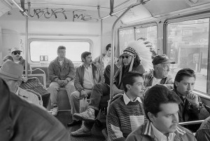 Indian on Mission Bus by Zig Jackson