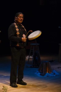 John Rice sharing a beautiful traditional hand drum song | Image credit: Matt McGregor