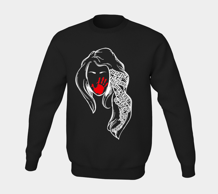 Justice for MMIWG2S+ Crewneck | Image source: powwowjackets.com